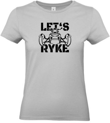 T-Shirt - LET'S RYKE IV - PacificGrey- Damen
