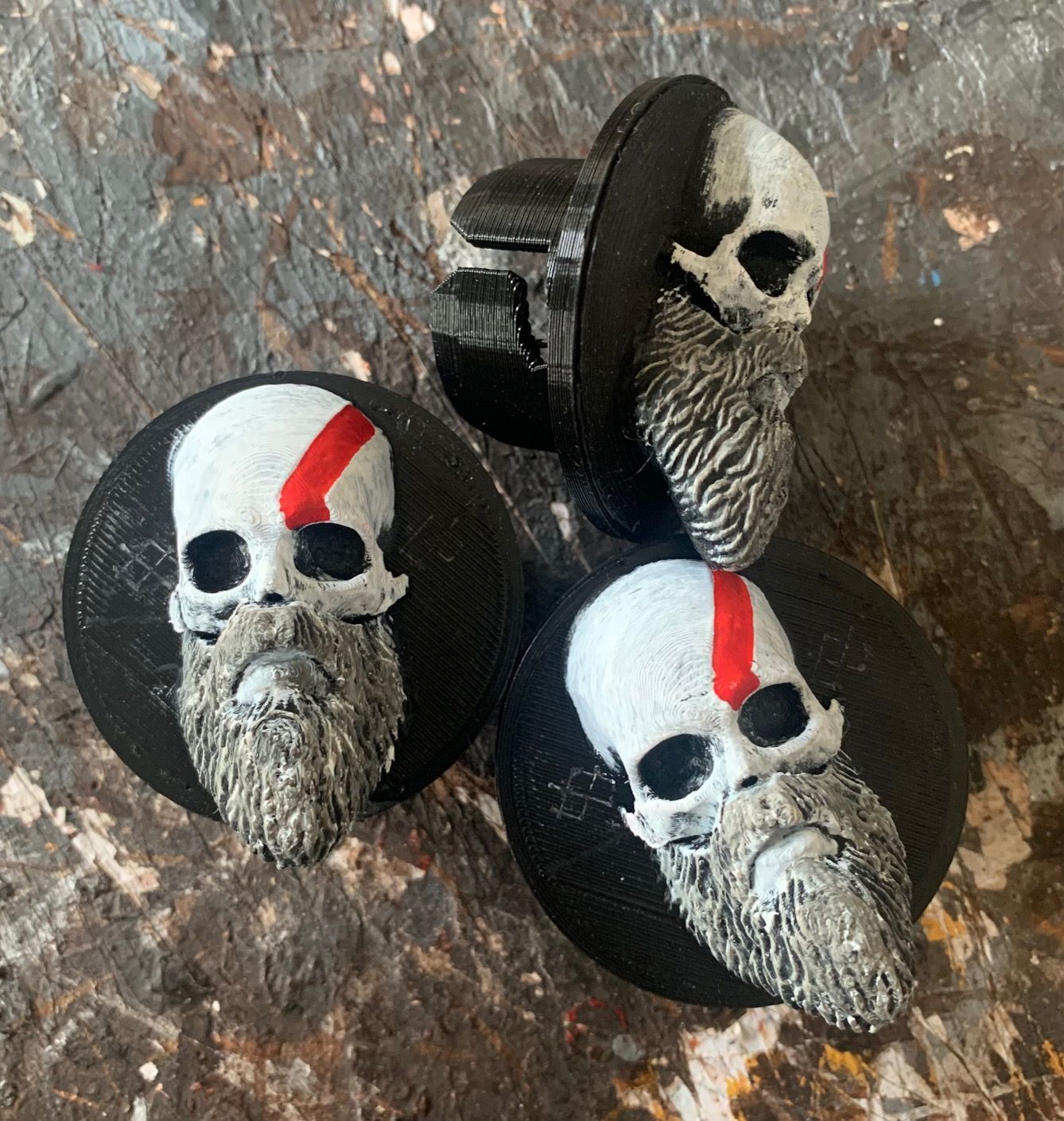 3D Radnaben-Kappen außen - BeardSkull 2