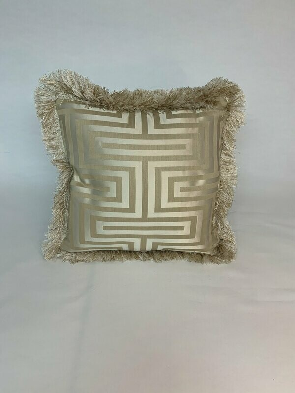 Dedar Delalus Champagne with Brush Fringe 45x45cm Cushion Cover
