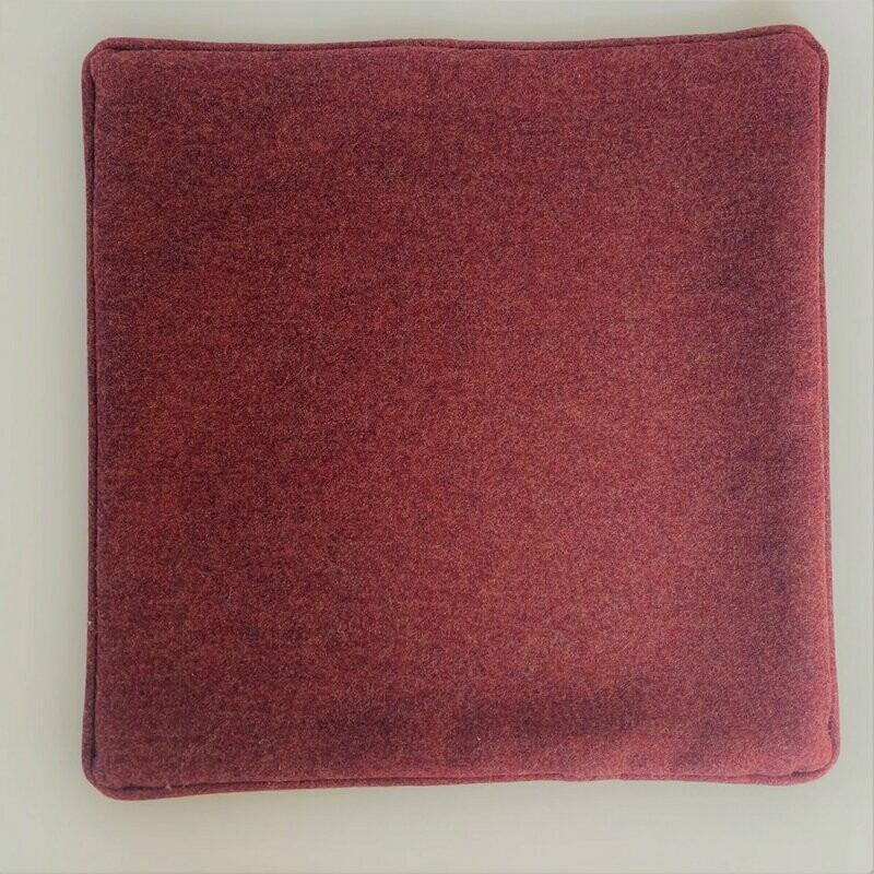 Ian Mankin Burgundy Wool 45x45cm CUshion Cover (2 Available)