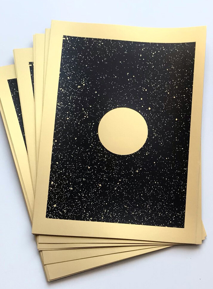 NEW !  Golden Solar Serigraphy A4
