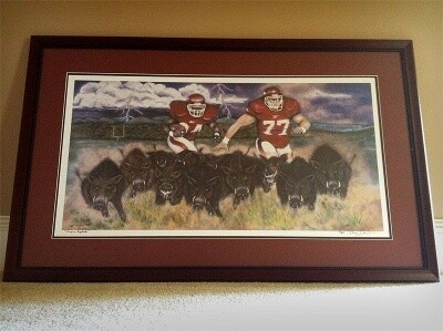 &quot;Charging Razorbacks&quot; Print (Frame not included)