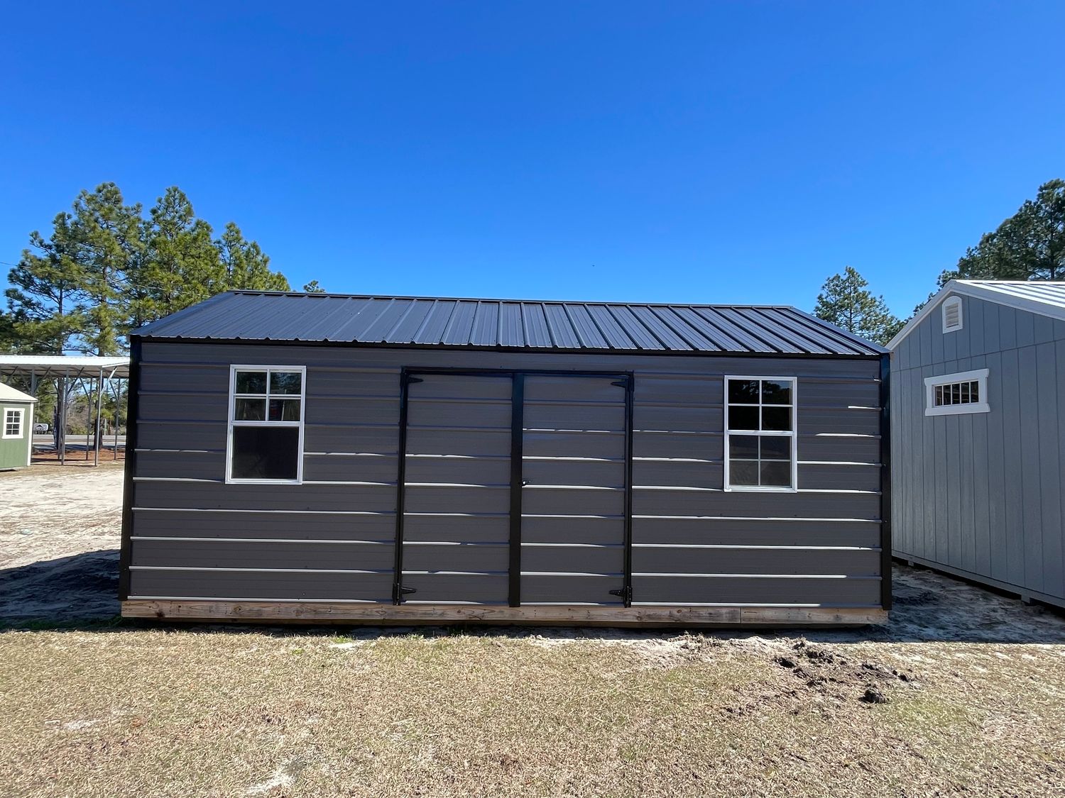 12X20 Metal Side Utility Shed