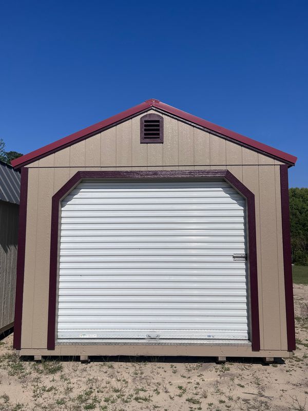 12 x 20 Utility Shed W/Garage Door (CLEARANCE)