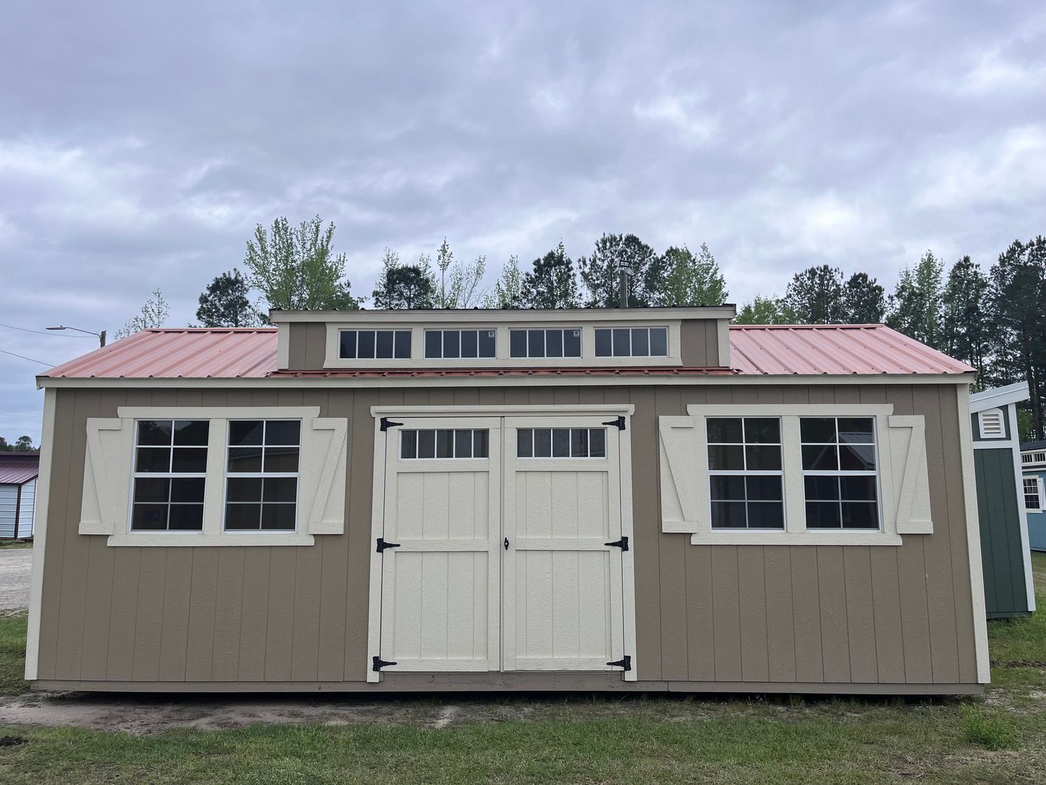 10 x 24 Side Utility W/12Ft Dormer Pkg (CLEARANCE) 10 x 24 Side Utility W/12Ft Dormer Pkg (CLEARANCE)
