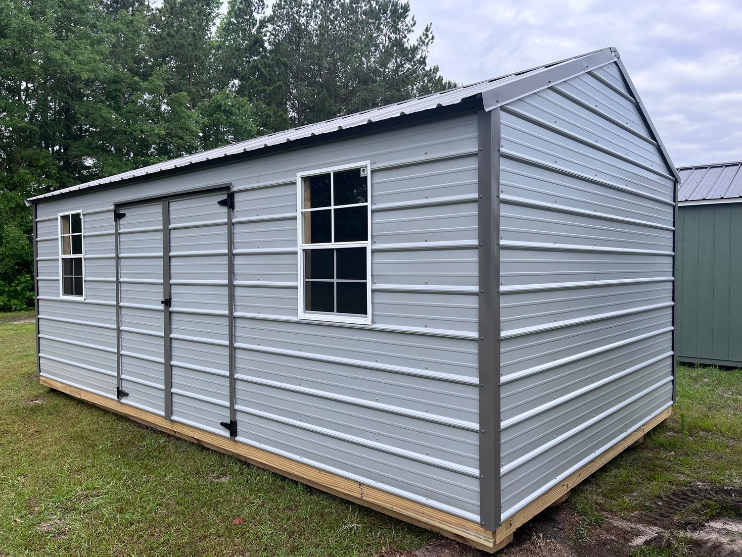 12 X 20 Metal Side Utility Shed