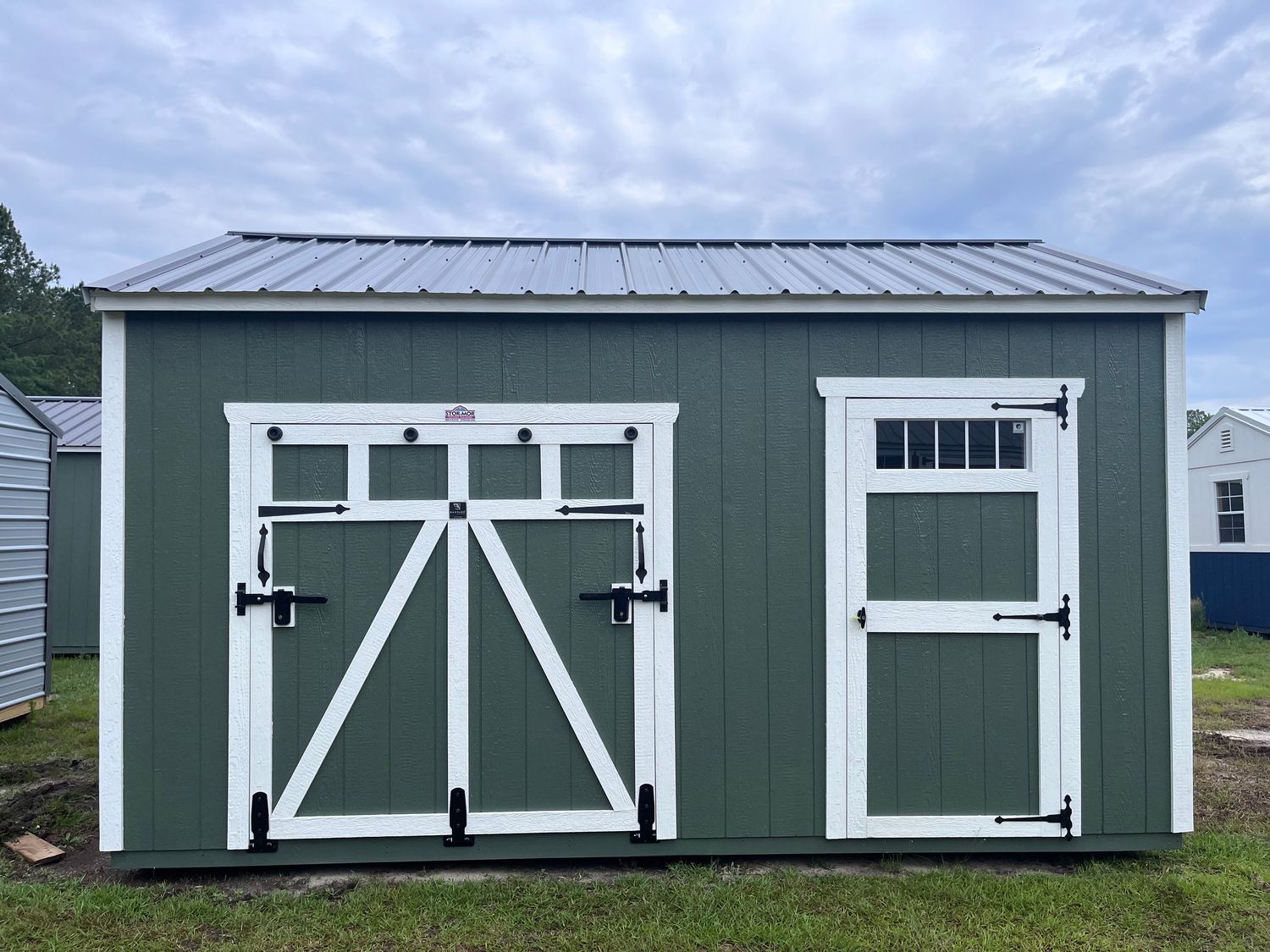 10 x 16 Side Utility Shed W/Rampage Door