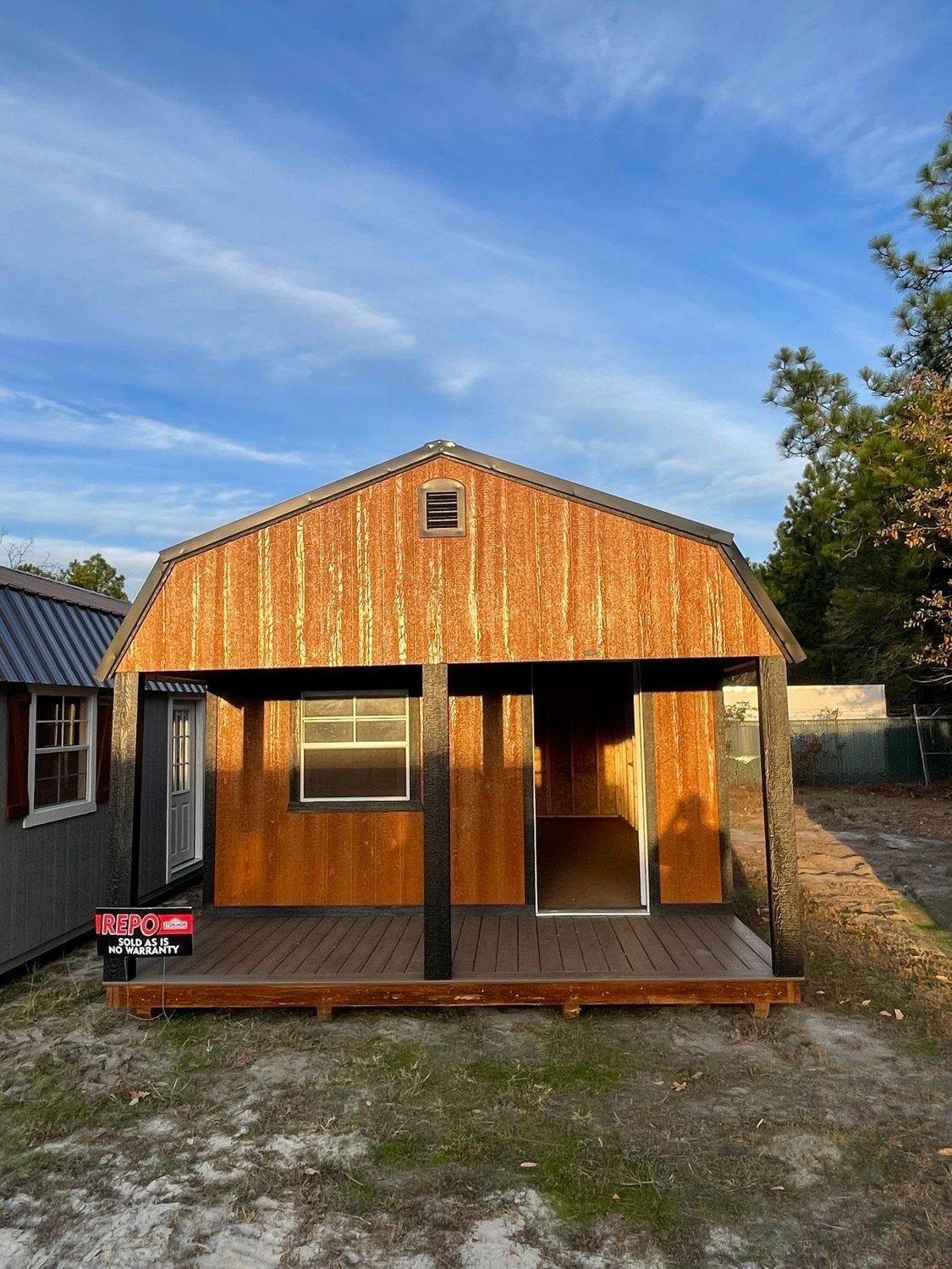 14x32 Lofted Cabin W/ Deluxe Porch - REPO 14x32 Lofted Cabin W/ Deluxe Porch - REPO