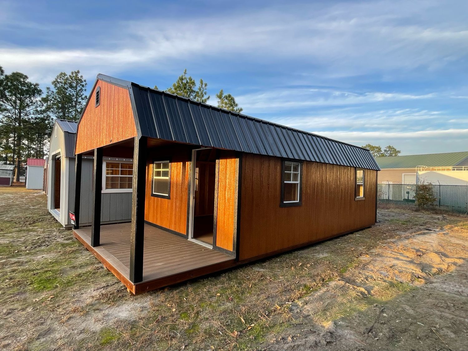 14x30 Lofted Cabin W/ Deluxe Porch - REPO 14x30 Lofted Cabin W/ Deluxe Porch - REPO