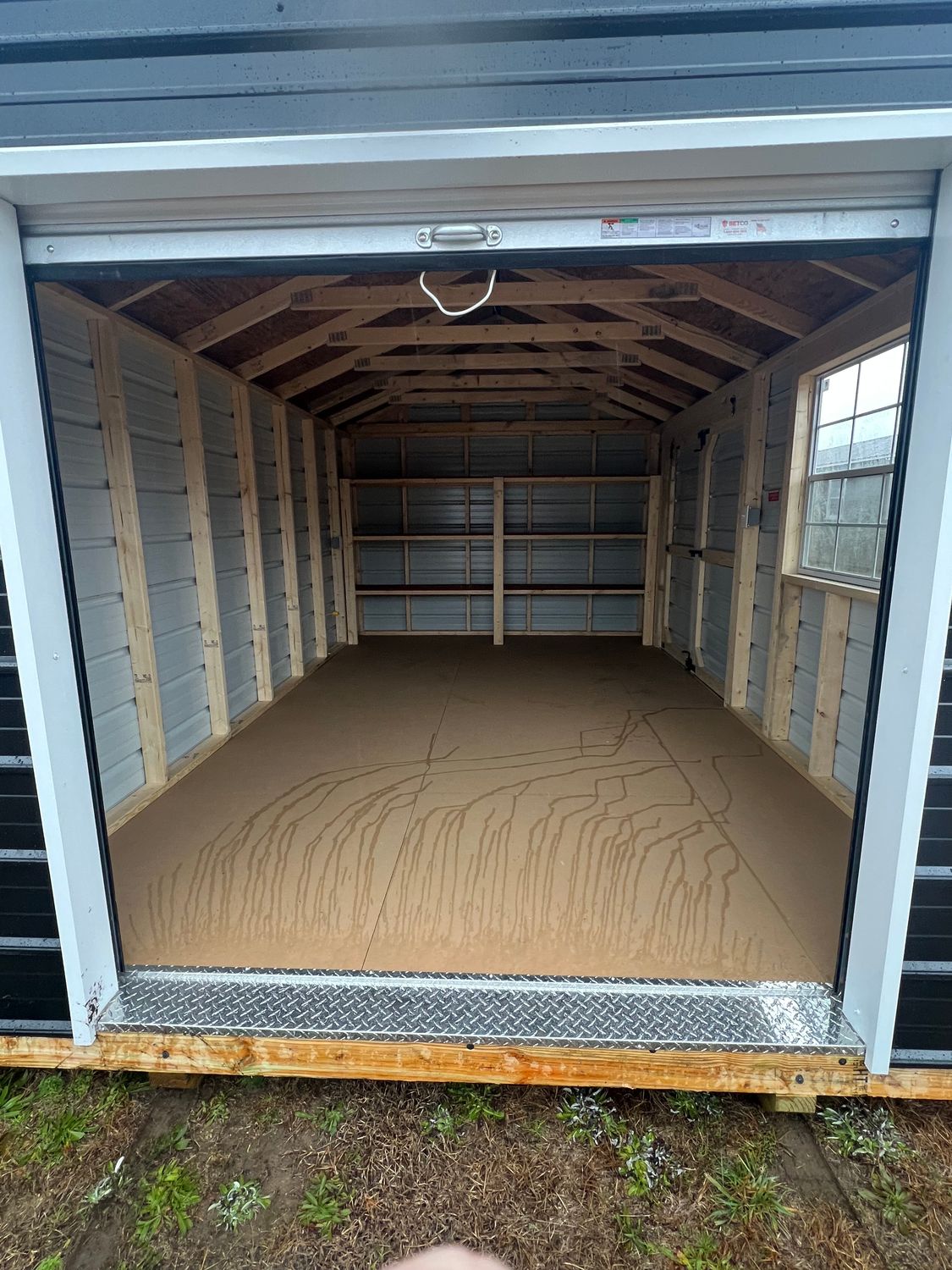 10x16 Metal Utility W/ Garage Door