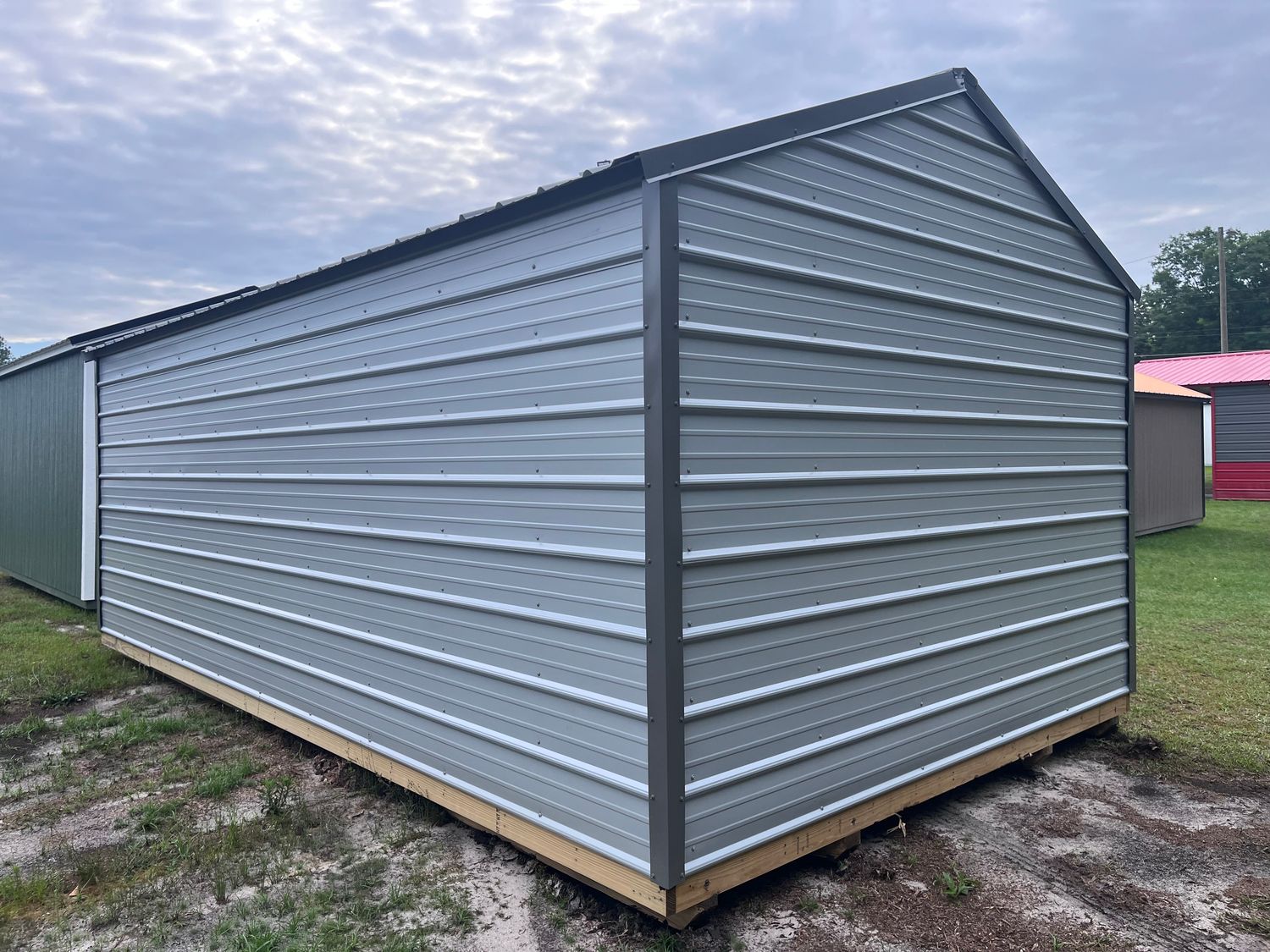 12 X 20 Metal Side Utility Shed *
