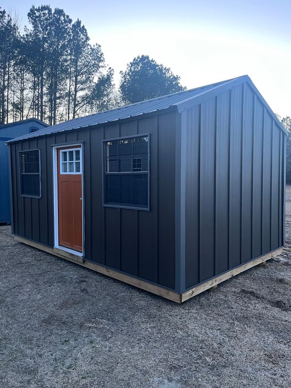 10 x 16 Board and Batten Metal Utility Shed *