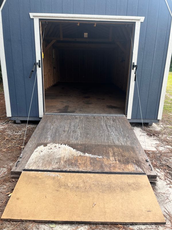 12 x 24 Lofted Barn W/Rampage Door (Repo Special Lbg-Location)