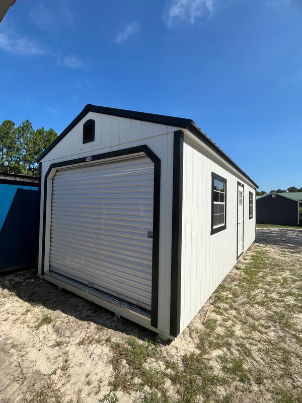 12X28 Utility Shed w/Garage Door