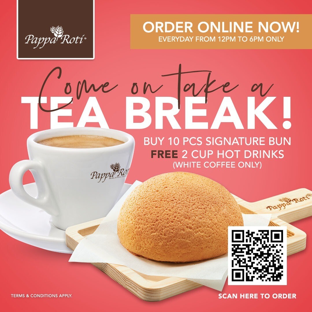 Tea Break (10pcs Signature Bun FOC 2 Hot White Coffee) Tea Break (10pcs Signature Bun FOC 2 Hot White Coffee)
