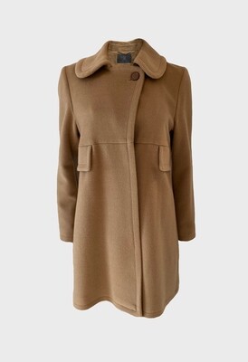 CASHMERE COAT INVERTED PLEAT IN CAMEL CASHMERE COAT INVERTED PLEAT IN CAMEL