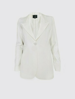 SINGLE-BREASTED MEN'S TAILORED JACKET IN OFF-WHITE SINGLE-BREASTED MEN'S TAILORED JACKET IN OFF-WHITE