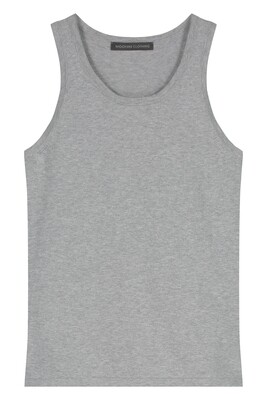 KNITTED TANK TOP ORGANIC COTTON IN GREY