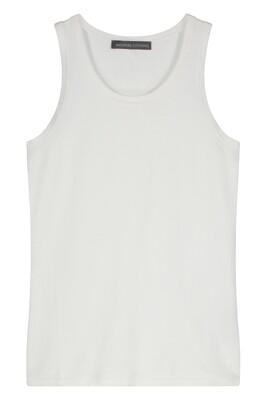 KNITTED TANK TOP ORGANIC COTTON IN WHITE