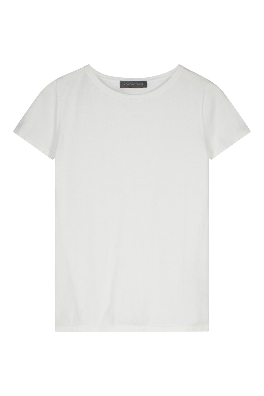 KNITTED T-SHIRT SHORT SLEEVE ORGANIC COTTON IN WHITE
