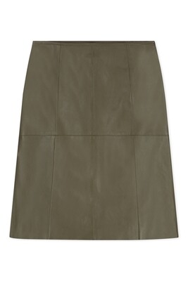LEATHER SKIRT MILITARE