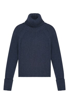 cashmere-wool sweater greyed blue