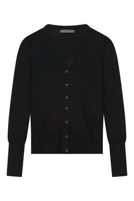 fitted cardigan in black