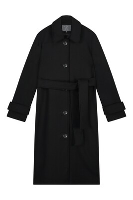 trench coat midi black