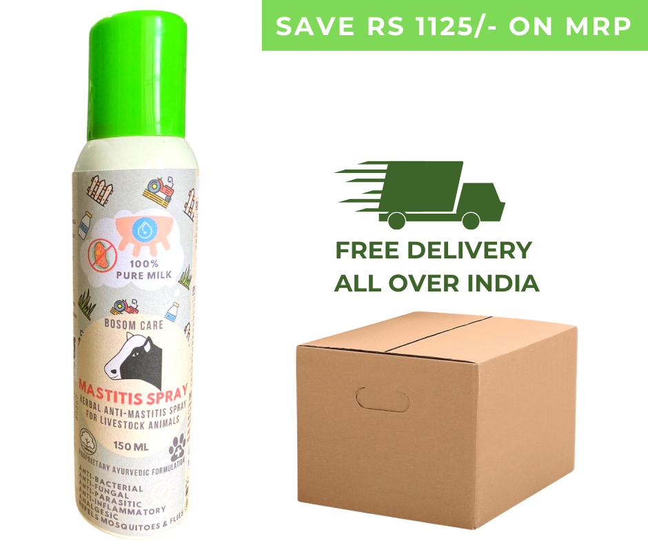 Bosomcare Mastitis Spray - Herbal Topical Anti-Mastitis Spray for Livestock & Farm Animals - 150ml  (Box of 30 Sprays)