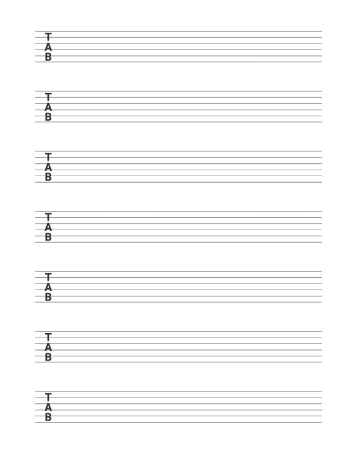 GUITAR STAFF BOOK ONLY TAB | 150 PAGES.