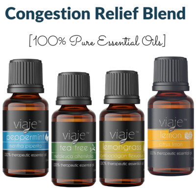 VIAJE™ Essential Oil 15 ml CONGESTION RELIEF BLEND Four Pack