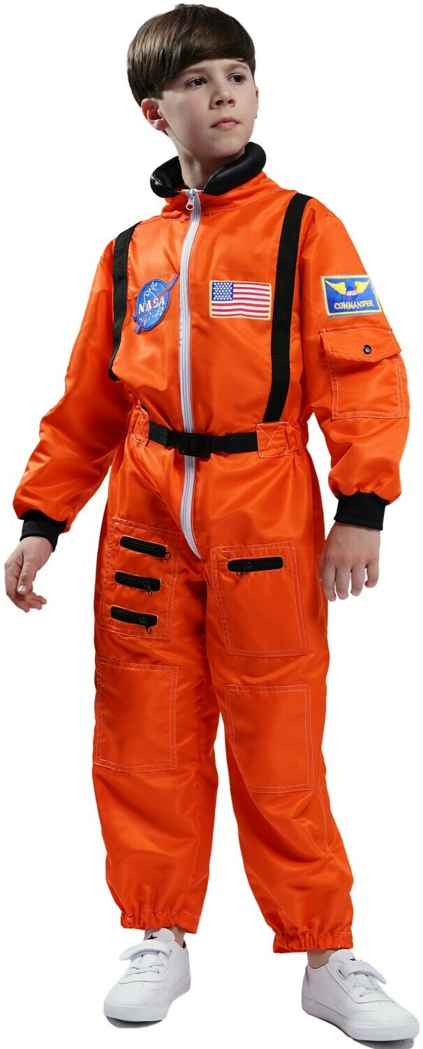 Orange Kids Astronaut Space Suit Costume
