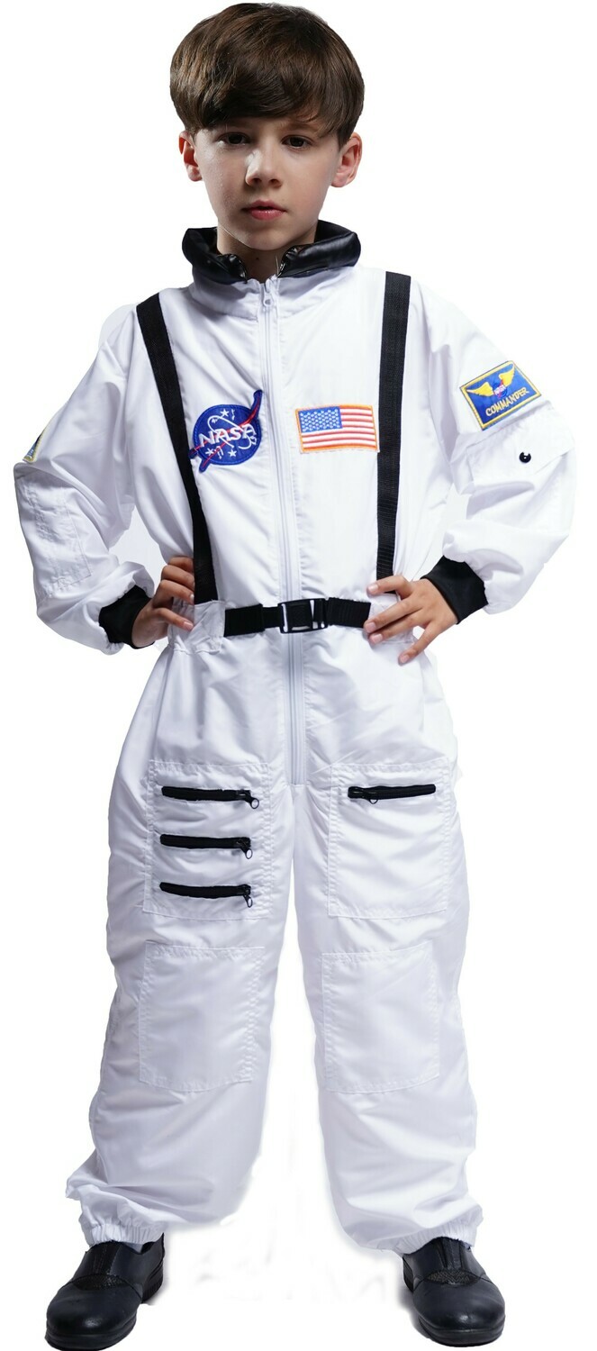 White Kids Astronaut Space Suit Costume