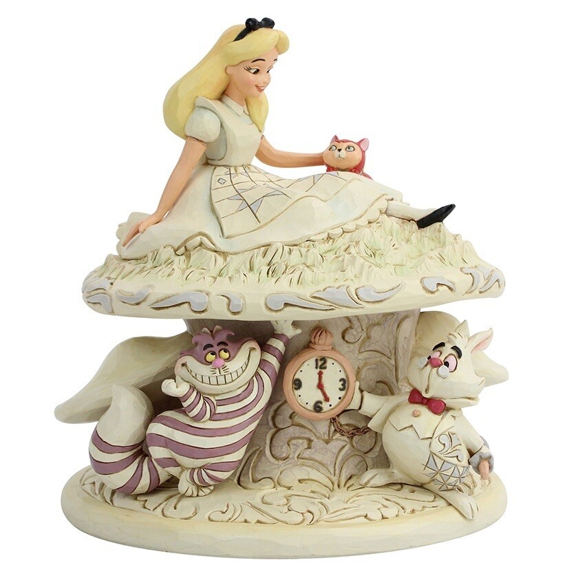 Disney Traditions by Jim Shore -  Alice in Wonderland White Woodland
