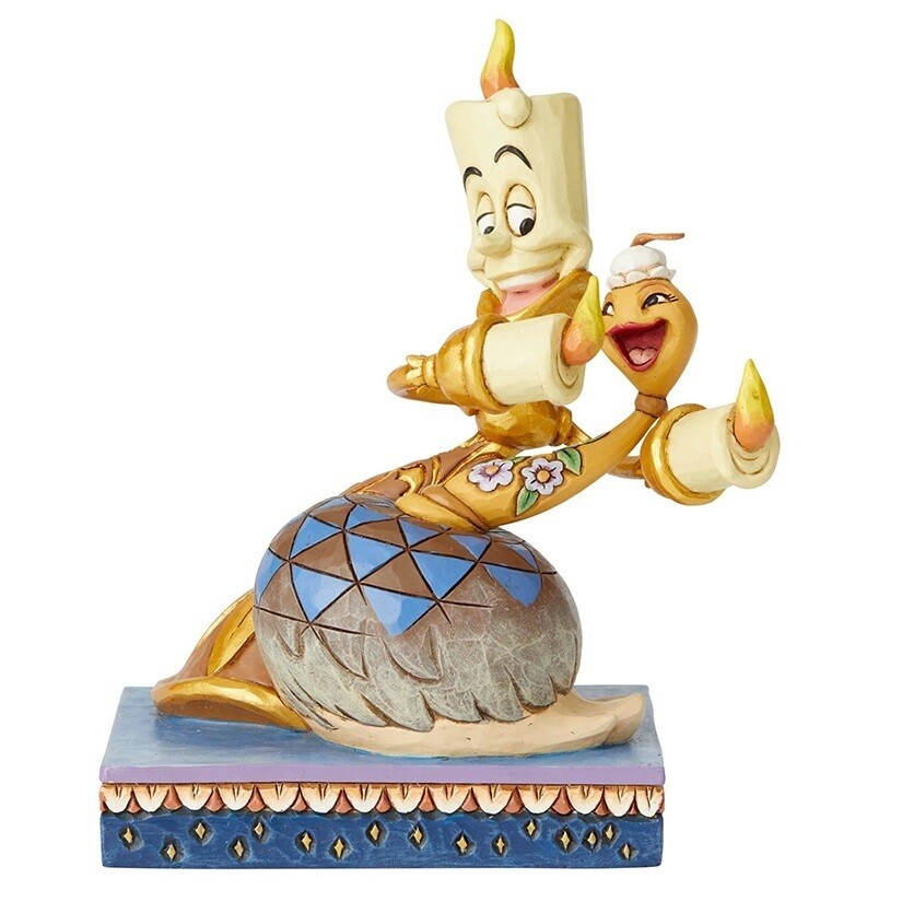Disney Traditions by Jim Shore -Lumiere and Feather Duster - Romance by Candlelight