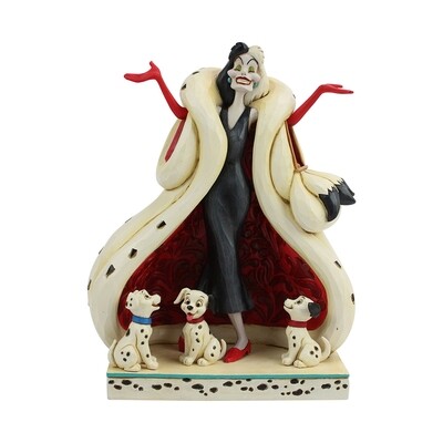 Disney Traditions by Jim Shore - Cruella with Puppies - The Cute and Cruel