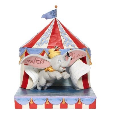 Disney Traditions by Jim Shore - Dumbo Flying out of Tent - Over The Big Top