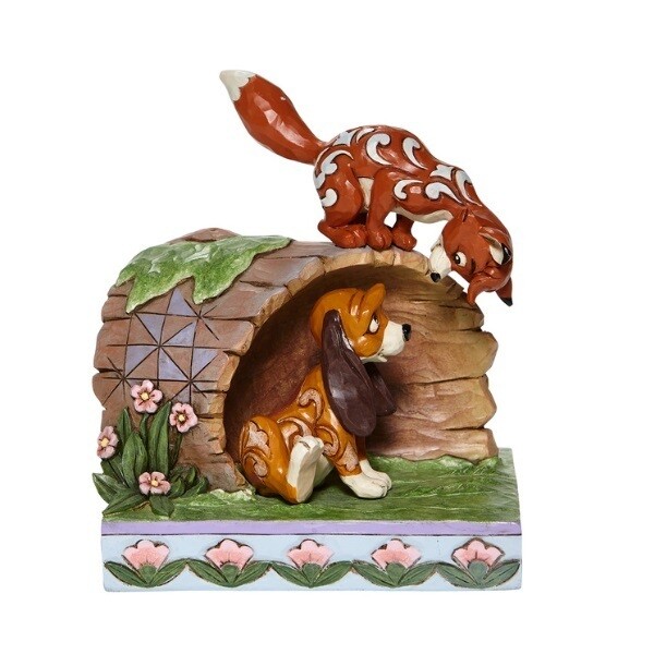 Disney Traditions by Jim Shore - Fox and Hound on Log