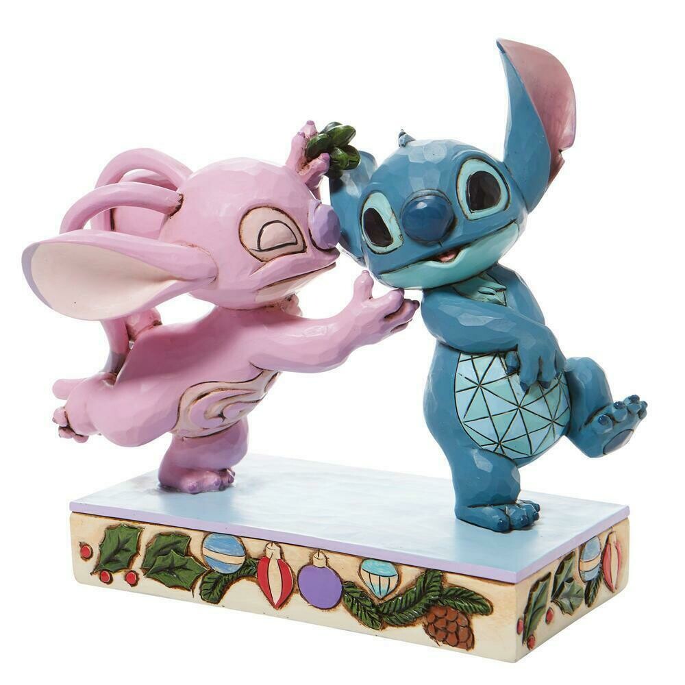 Disney Traditions by Jim Shore - Stitch and Angel Mistletoe Kisses