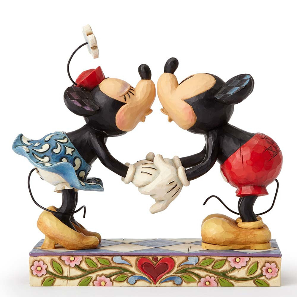 Disney Traditions by Jim Shore - Mickey &amp; Minnie Kissing - Smooch For My Sweetie