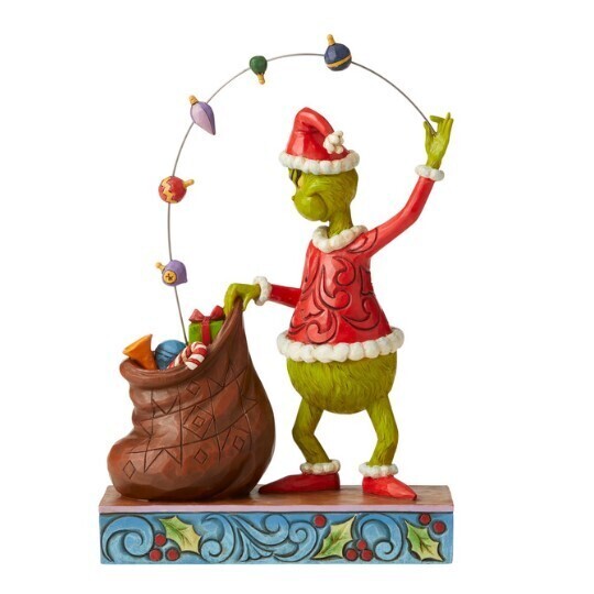 Dr Seuss by Jim Shore - Grinch Juggling Gifts in to Bag