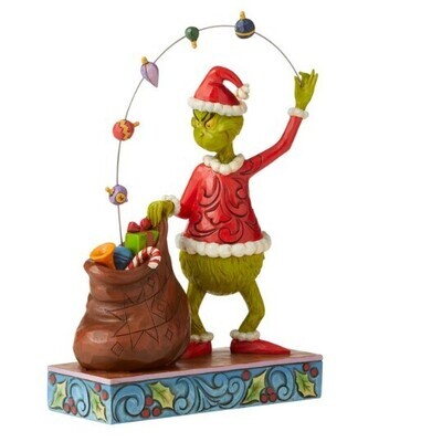 Dr Seuss by Jim Shore - Grinch Juggling Gifts in to Bag
