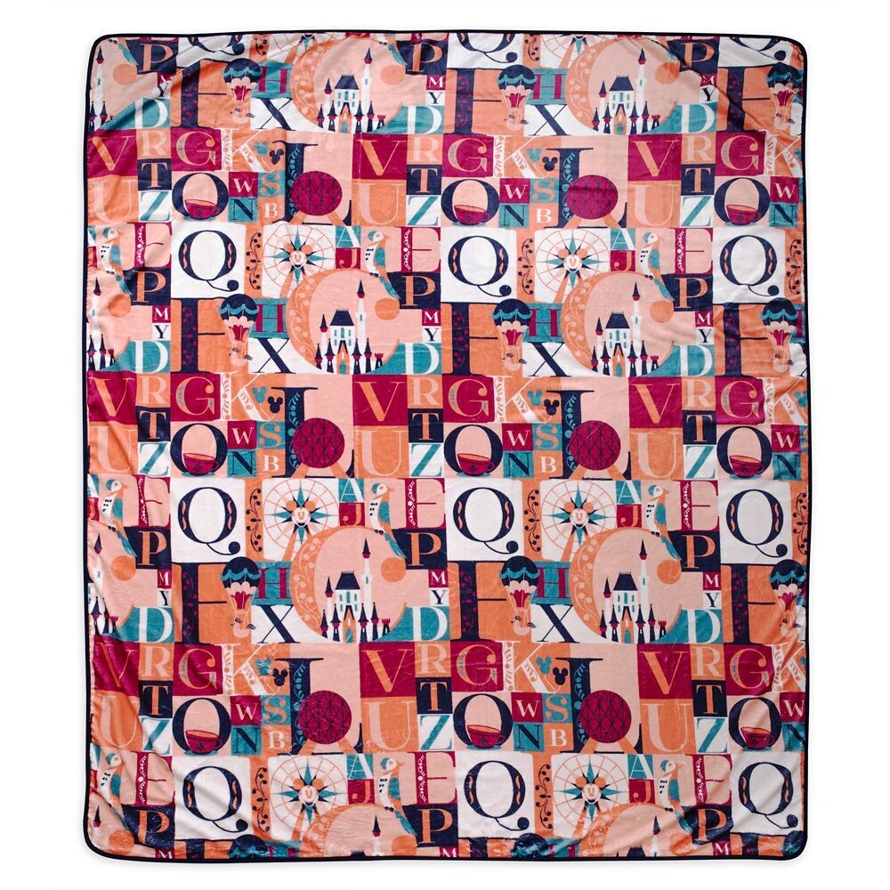 Disney Parks ABC Fleece Throw Blanket