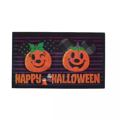 Mickey and Minnie Halloween Door Mat