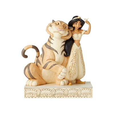 Disney Traditions by Jim Shore - Jasmine and Rajah - White Woodland - Wondrous Wishes