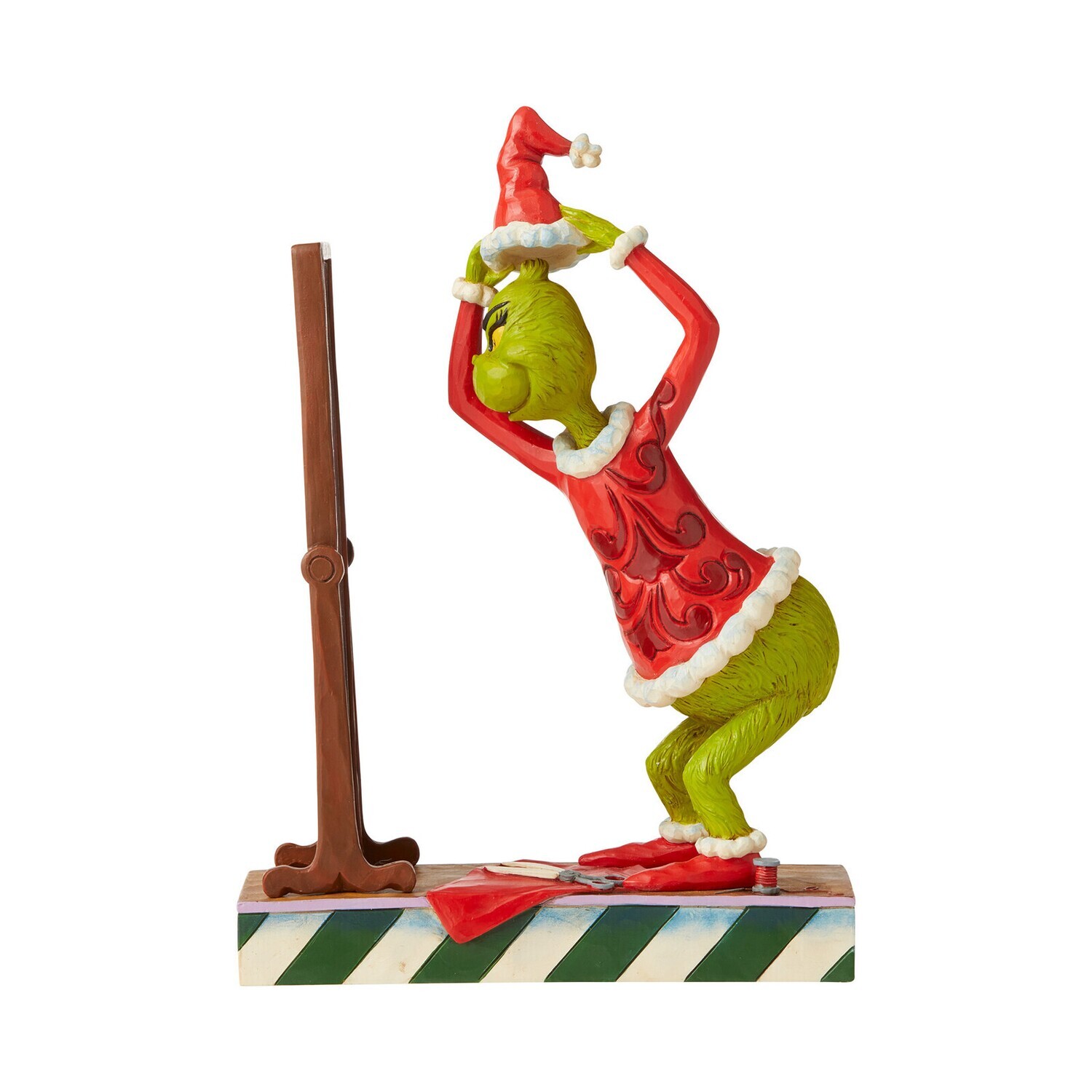 Dr Seuss by Jim Shore - Grinch Dressing in Santa Suit