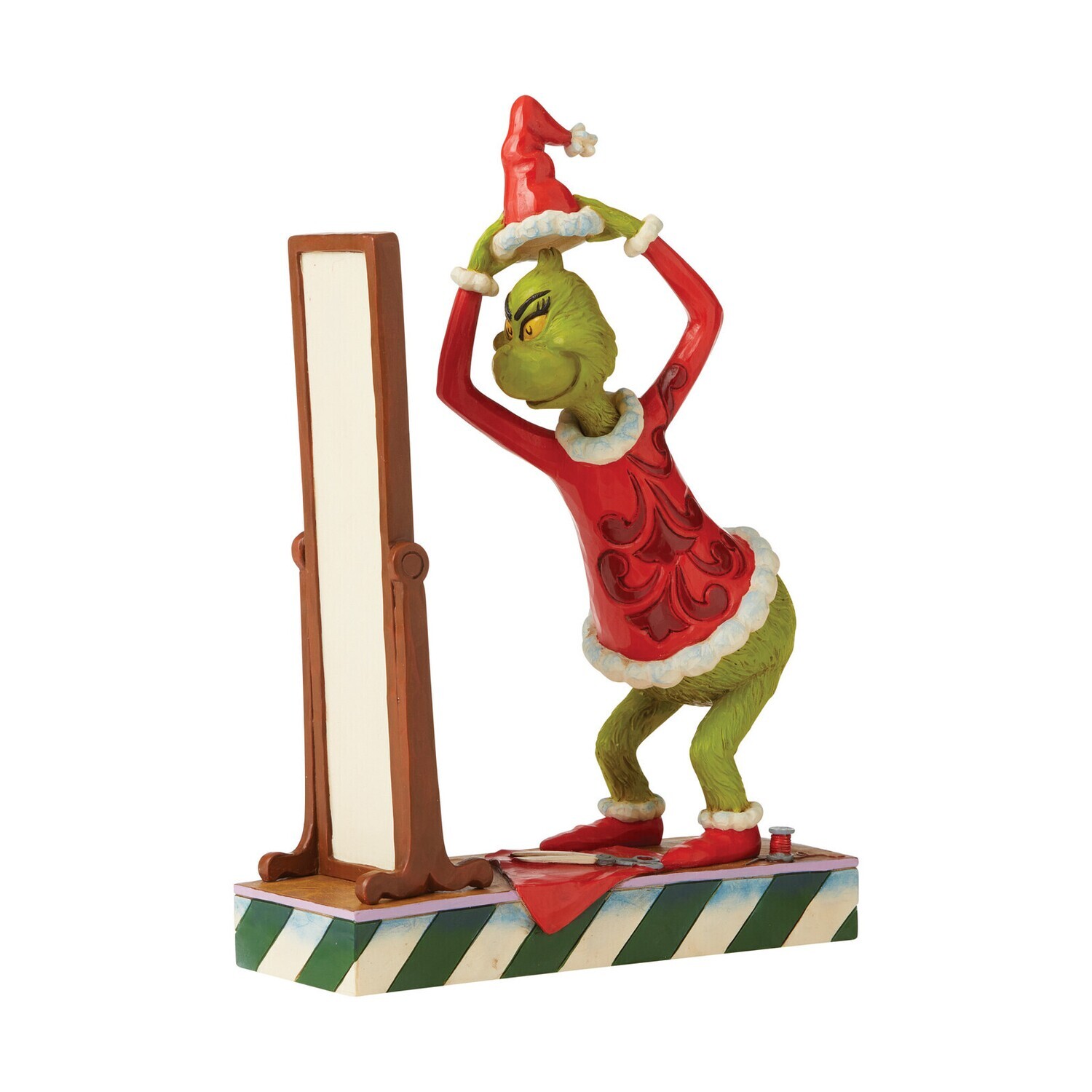 Dr Seuss by Jim Shore - Grinch Dressing in Santa Suit