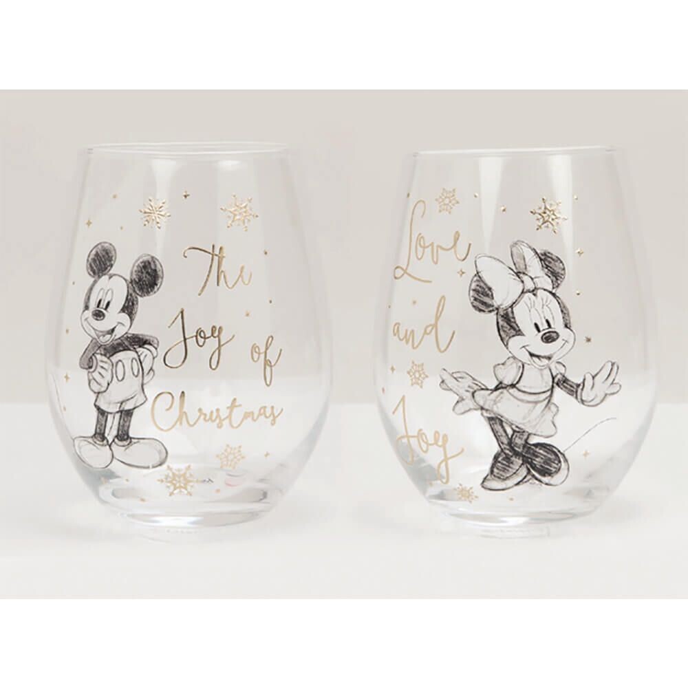 Disney Widdop &amp; Co - Mickey and Minnie Collectable set of Glasses