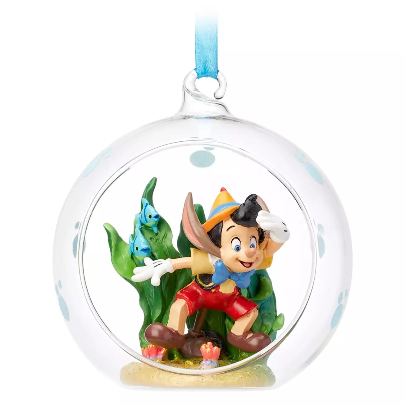 Pinocchio Glass Sketchbook Ornament