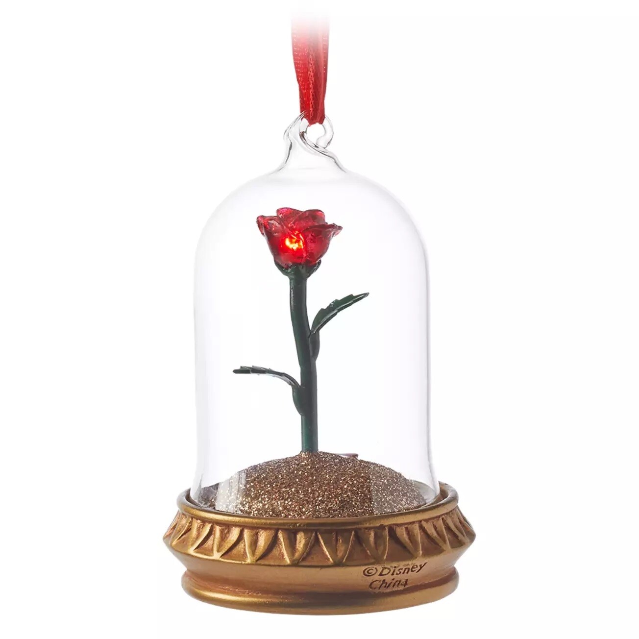Enchanted Rose Light-Up Living Magic Sketchbook Ornament